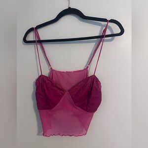 Pink Lace Camisole Y2K